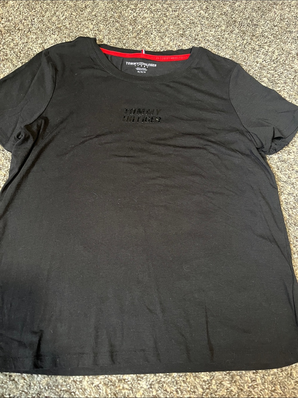 Tommy Hilfiger Black Short-Sleeve Logo Tee